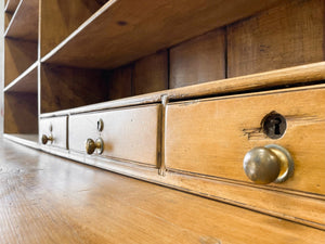 An Early 19th Century Pine Welsh Dresser or Cupboard with Chamfered Corners