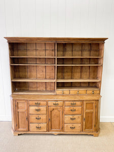 An Early 19th Century Pine Welsh Dresser or Cupboard with Chamfered Corners