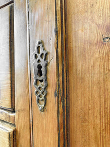 An Early 19th Century Pine Welsh Dresser or Cupboard with Chamfered Corners