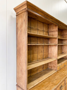 An Early 19th Century Pine Welsh Dresser or Cupboard with Chamfered Corners