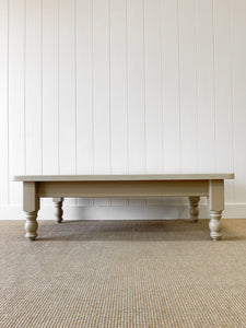 A Cream Antique English Country Pine Coffee Table