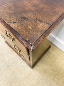 A Small and Delightful Antique English Mahogany Chest of Drawers Dresser or  Nightstand