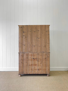 A 19th Century English Pine Bookcase Cabinet or Hutch