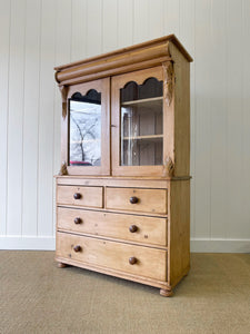 A 19th Century English Pine Bookcase Cabinet or Hutch