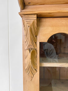 A 19th Century English Pine Bookcase Cabinet or Hutch