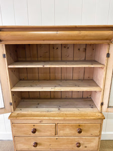 A 19th Century English Pine Bookcase Cabinet or Hutch