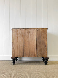 An Antique English Pine Narrow Chest of Drawers/Dresser c1890