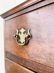 A Small and Delightful Antique English Mahogany Chest of Drawers Dresser or  Nightstand