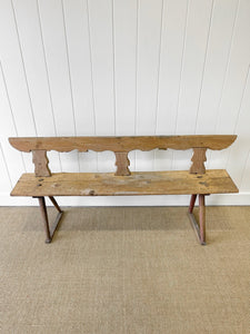 A Good Continental Bench with Scrolled Back