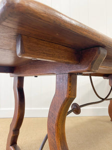 A Vintage Spanish Oak 7ft Dining Table