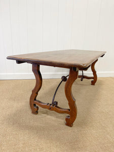 A Vintage Spanish Oak 7ft Dining Table