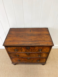 An Antique English Walnut Chest of Drawers/Dresser c1750