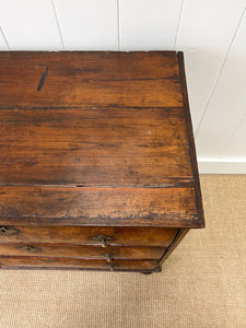 An Antique English Walnut Chest of Drawers/Dresser c1750