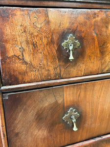 An Antique English Walnut Chest of Drawers/Dresser c1750