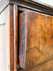 An Antique English Walnut Chest of Drawers/Dresser c1750