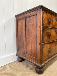 An Antique English Walnut Chest of Drawers/Dresser c1750