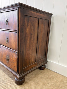 An Antique English Walnut Chest of Drawers/Dresser c1750