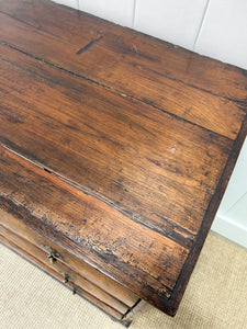 An Antique English Walnut Chest of Drawers/Dresser c1750