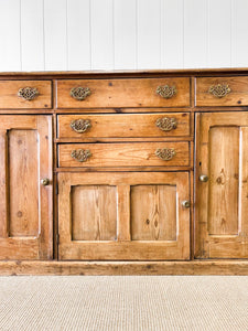 An Antique English Pine Sideboard c1890