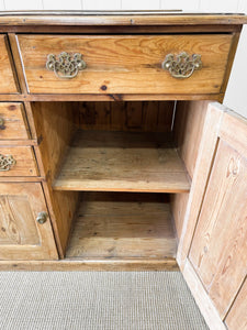 An Antique English Pine Sideboard c1890