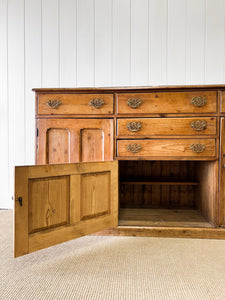 An Antique English Pine Sideboard c1890