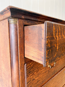 An Antique Georgian Oak and Mahogany Chest of Drawers