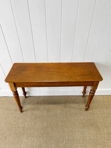 Antique English Country Mahogany Narrow Console Table c1890