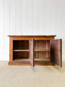 A Antique English Pine Low Cupboard