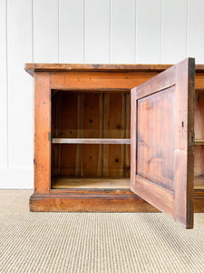 A Antique English Pine Low Cupboard