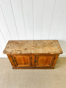 A Antique English Pine Low Cupboard