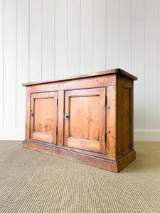 A Antique English Pine Low Cupboard