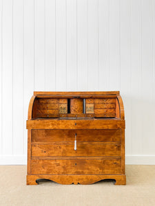 A Biedermeier Antique Writing Cylinder Bureau/Desk with Drawers c1880