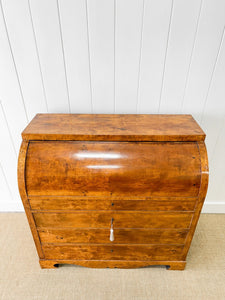 A Biedermeier Antique Writing Cylinder Bureau/Desk with Drawers c1880