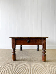 An Antique English Country Pine Coffee Table