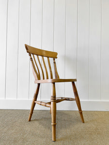 A Vintage Set of 8 Slat Back Ash Chairs