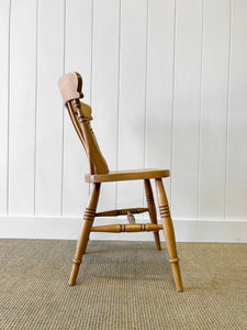 A Vintage Set of 8 Slat Back Ash Chairs