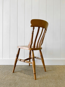 A Vintage Set of 8 Slat Back Ash Chairs