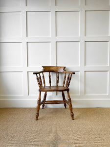 An English Country Fruitwood & Ash Bow Arm Chair