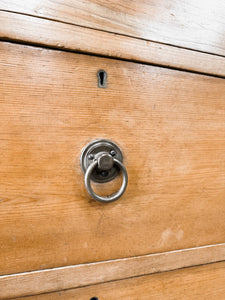 An 18th Century English Pine Linen Press Cupboard