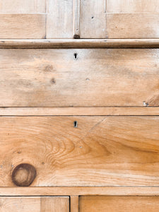 An 18th Century English Pine Linen Press Cupboard