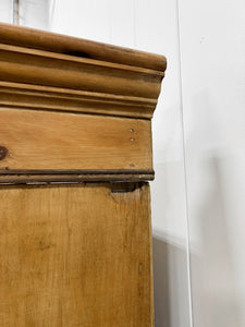 An 18th Century English Pine Linen Press Cupboard