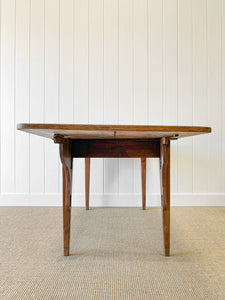 A Charming French Pine 6ft Drop Leaf Dining Table c1890