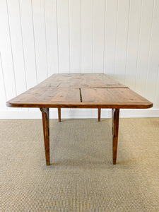 A Charming French Pine 6ft Drop Leaf Dining Table c1890