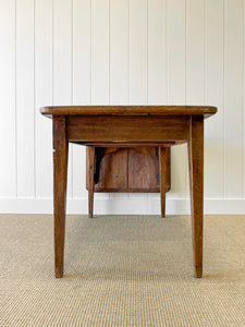 A Charming French Pine 6ft Drop Leaf Dining Table c1890