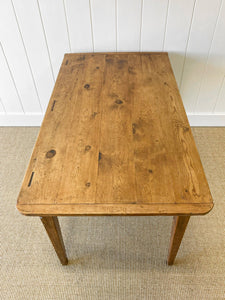 A Charming French Pine 6ft Drop Leaf Dining Table c1890