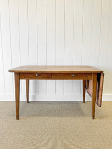 A Charming French Pine 6ft Drop Leaf Dining Table c1890