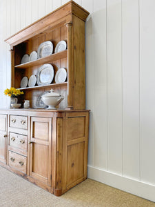 A Large 19th Century Pine Welsh Dresser or Cupboard