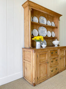 A Large 19th Century Pine Welsh Dresser or Cupboard