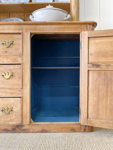 A Large 19th Century Pine Welsh Dresser or Cupboard