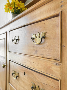 A Large 19th Century Pine Welsh Dresser or Cupboard